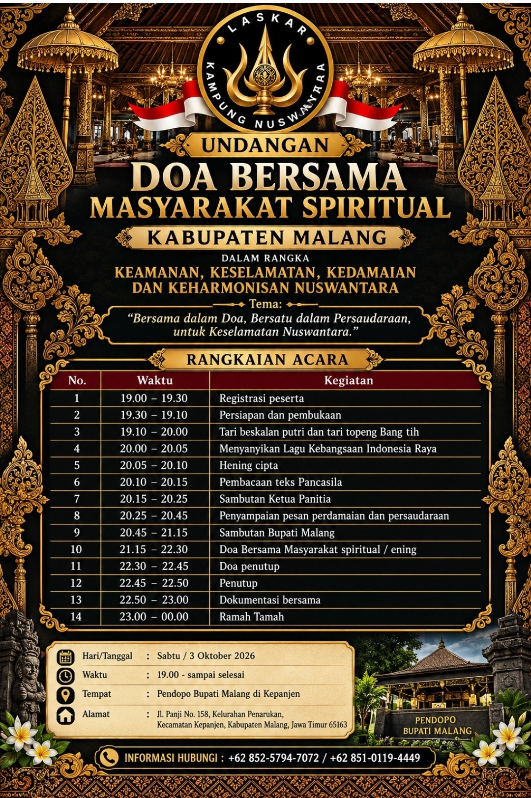 Doa Bersama Masyarakat Spiritual